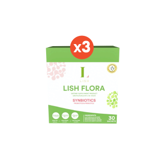 [โค้ด HW2A69S ลด 100.-] [ร้านOfficial] LISH FLORA 3 เดือน (แพ็คเกจใหม่) ผลิตภัณฑ์ Prebiotic&Probiotic ปรับสมดุลลำไส้