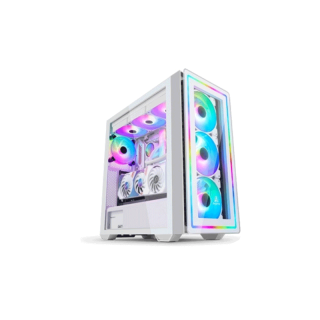 SEGOTEP COMPUTER CASE (เคสสำหรับคอมพิวเตอร์) GANK 360-RGB (WHITE) E-ATX รับประกัน 3 ปี โดย Devas IPASON