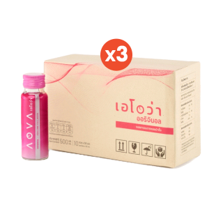 [ชุด 30 ขวด] AOVA Collagen คอลลาเจนพร้อมดื่มสกัดเย็นจากหอยเป๋าฮื้อ 3กล่องx10ขวด