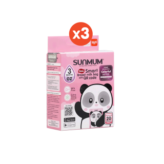 ถุงเก็บน้ำนม 3 oz ( 1แพ็ค หรือ 3 แพ็ค) รุ่น Colorful ลดกลิ่นหืน ถุงหนา ตั้งได้ | SUNMUM