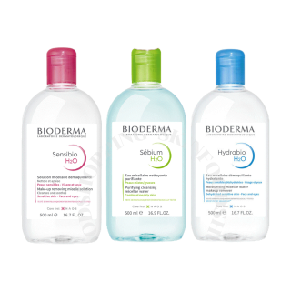 (ของแท้/พร้อมส่ง) Bioderma Créaline/Sensibio H2O Make-up Removing Micelle Solution 500ml. (สีชมพู)