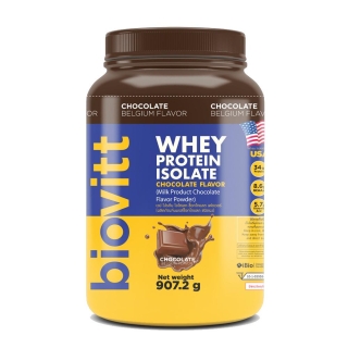 (เซ็ตช็อก) Biovitt Whey Protein Isolate เวย์โปรตีน ไอโซเลท รสช็อกโกแลต ลีนไขมัน สร้างกล้ามเนื้อ ไม่เติมน้ำตาล