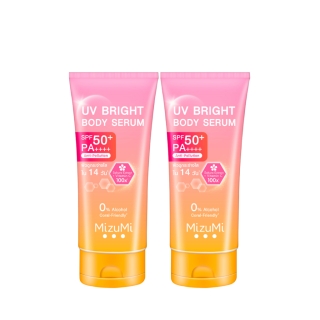 [แพ็คคู่] MizuMi UV Bright Body Serum (180 ml) เซรั่มกันแดดทาผิวกาย เบาสบายผิว หอมละมุน