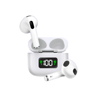 Asaki Earphone หูฟังบลูทูธ หูฟังไร้สาย พร้อมกล่องชาร์จ มีจอ LED รุ่น AK-PODS3MAX - รับประกัน 1 ปี