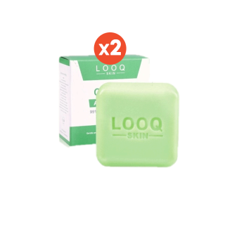 เซ็ทพิเศษ 2 ก้อน ชุดทะลายสิว 190.- สบู่รักษาสิว ขายดี! ตัวดัง! ✅Looqskin Clear acne soap