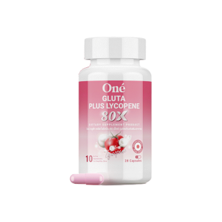 Oné Gluta Plus Lycopene 28 capsules โอเน่ กลูตา พลัส ไลโคปีน กลูตาเจนใหม่เข้มข้นจากญี่ปุ่น เผยผิวดูขาวสว่างใสอมชมพู