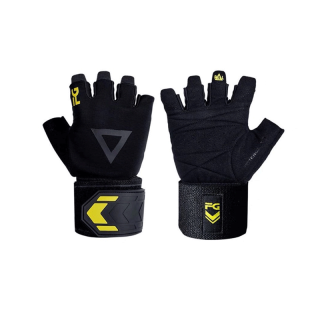 โปรโมชั่น : FITTERGEAR ถุงมือฟิตเนส ถุงมือออกกำลังกาย พร้อมสายรัดข้อมือ  Traning Gloves Triangle 