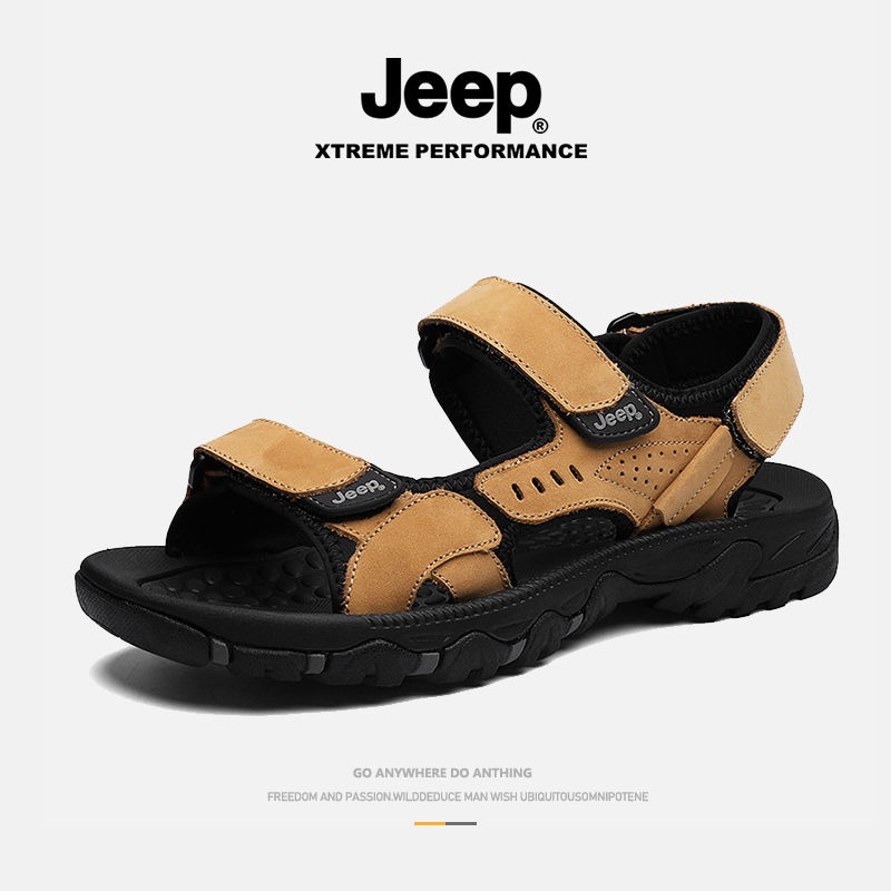 ขายใหญ่-jeep-jeep-รองเท้าแตะกีฬาผู้ชายฤดูร้อน-2023-ใหม่แจ๊กเก็ตลำลองด้านล่างนุ่มป้องกันเหงื่อผู้ชายรองเท้าแตะชายหาดแล