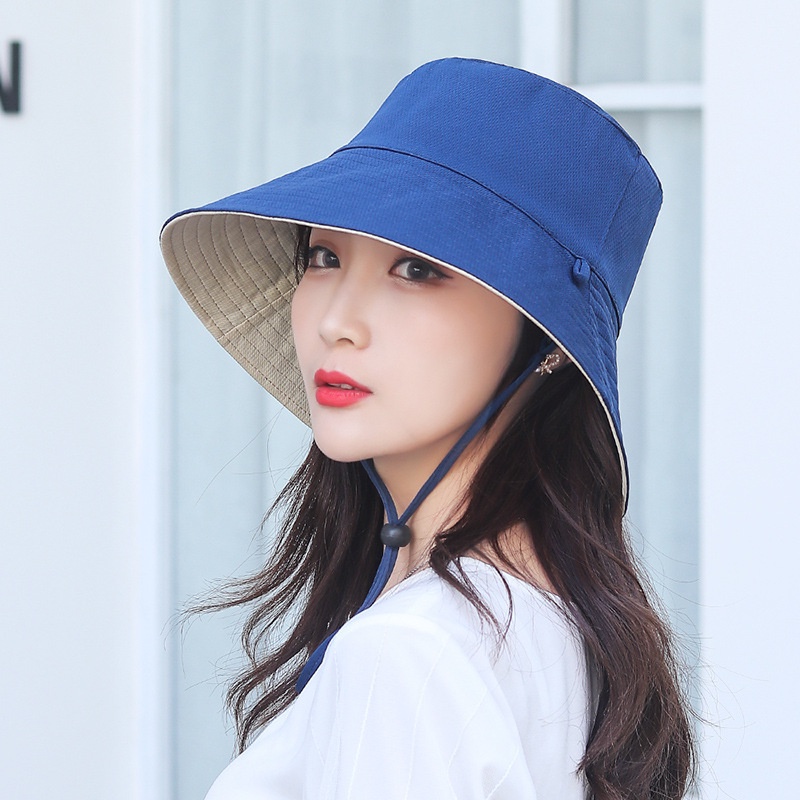หมวกชาวประมง-สองด้าน-ญี่ปุ่น-ฤดูร้อน-ขอบใหญ่-หมวกกันแดด-หมวกกันแดด-เวอร์ชั่นเกาหลี-เดินทาง-ลําลอง-หมวกอ่างล้างหน้า-หญิง