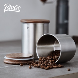 Bincoo ถังเก็บเมล็ดกาแฟ ผงกาแฟ สเตนเลส สไตล์เรโทร ขนาด 350 มล. 500 มล.