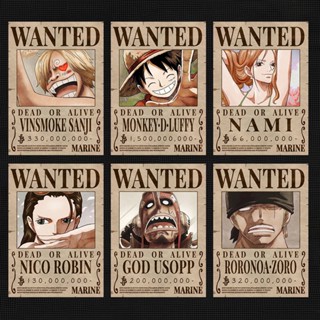 โปสเตอร์สติกเกอร์ติดผนัง ลายการ์ตูนอนิเมะ One Piece Luffy Redhead One Piece สไตล์ญี่ปุ่น สําหรับห้องนอน หอพัก