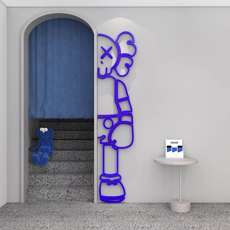 สติกเกอร์อะคริลิค-ลาย-sesame-street-kaws-สําหรับติดตกแต่งผนังบ้าน-ร้านค้า