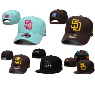 Mlb หมวกเบสบอลแฟชั่น ปักลาย San Diego Padres สไตล์ฮิปฮอป ปรับได้ 5 แบบ สําหรับทุกเพศ