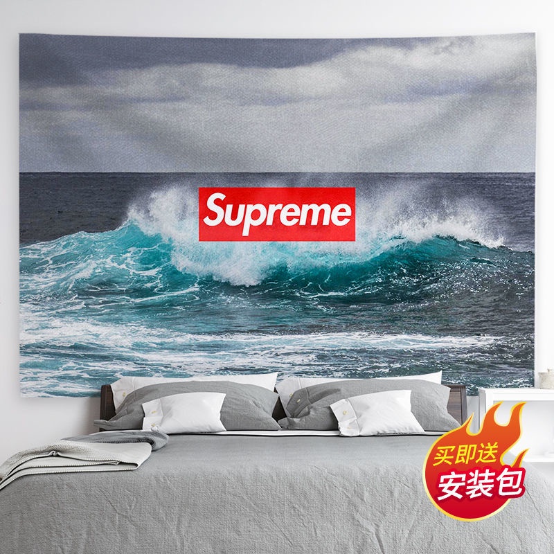 พรมปูพื้นหลัง-ลาย-supreme-แบบเรียบง่าย-สไตล์นอร์ดิก-สําหรับตกแต่งบ้าน-ห้องนอน
