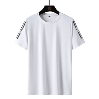 เสื้อยืดแขนสั้น ทรงหลวม แบบแห้งเร็ว แฟชั่นฤดูร้อน สไตล์เกาหลี สําหรับผู้ชาย