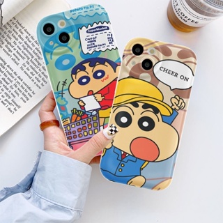 เคสโทรศัพท์มือถือ แบบนิ่ม ลายการ์ตูนชินจัง ป้องกันกล้อง สําหรับ iPhone 14 pro Max iPhone 11 13 pro Max 12 7Plus X XS Max 7 8 SE 2020