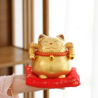 🔥🇯🇵แมวนำโชค ตุ๊กตาแมวนำโชค เรียกลูกค้า แมวกวักญี่ปุ่น Lucky Cat สูง 7 นิ้ว