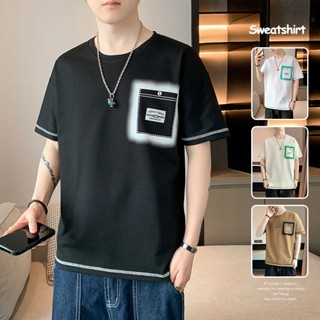 เสื้อยืดแขนสั้น คอกลม แฟชั่นสําหรับผู้ชาย ไซซ์ M - 4XL