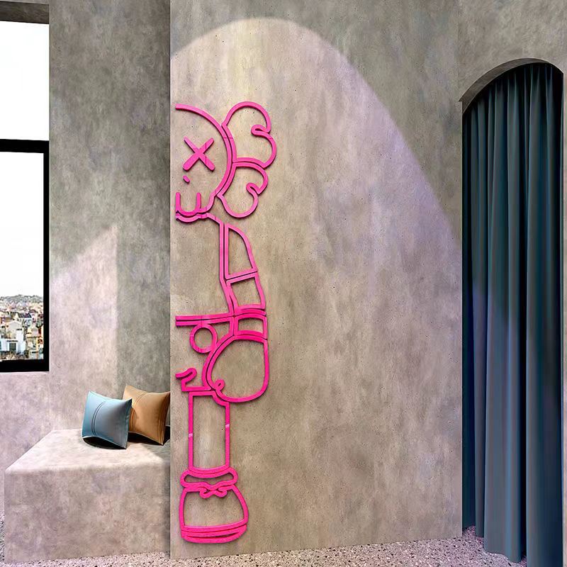สติกเกอร์อะคริลิค-ลาย-sesame-street-kaws-สําหรับติดตกแต่งผนังบ้าน-ร้านค้า