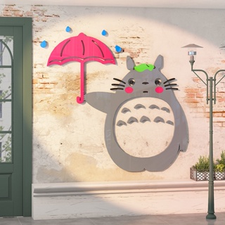 สติกเกอร์อะคริลิค ลายการ์ตูนอนิเมะ My Neighbor Totoro สามมิติ สําหรับติดตกแต่งผนังบ้าน ร้านเสื้อผ้าเด็ก ร้านดอกไม้ ร้านกาแฟ ชานม