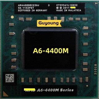 ซ็อกเก็ตโปรเซสเซอร์ CPU A6-Series A6-4400M A6 4400M 2.7 GHz Dual-Core Dual-Thread AM4400DEC23HJ FS1