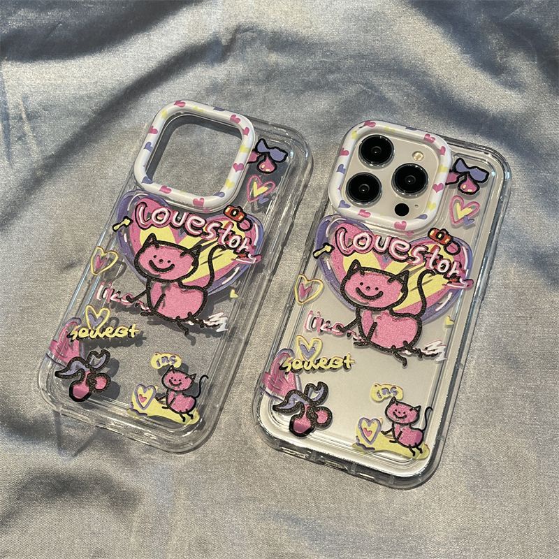 graffiti-cat-phone-case-for-iphone-14-phone-case-for-iphone13promax-silicone-airbag-simple-12-protective-case-11