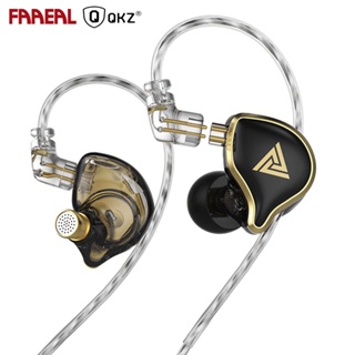 Faaeal QKZ ZXD หูฟังไดนามิก พร้อมไมโครโฟน HiFi ตัดเสียงรบกวน สําหรับเล่นกีฬา