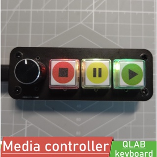 ตัวควบคุมสื่อ คีย์บอร์ด QLAB ควบคุมประสิทธิภาพ มืออาชีพ ลูกบิด 3 คีย์ ไดรฟ์ ฟรี เครื่องเล่นเพลง ตัวควบคุม