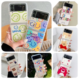 เคสโทรศัพท์มือถือ กันกระแทก ลายการ์ตูนหมีน่ารัก สําหรับ Samsung Galaxy Z flip3 5G flip3 Z Flip4