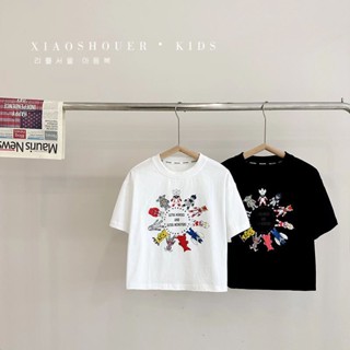 พร้อมส่ง ขายดี เสื้อยืดแขนสั้น พิมพ์ลายการ์ตูนอุลตร้าแมน ซูเปอร์แมน สไตล์เกาหลี ญี่ปุ่น แฟชั่นฤดูใบไม้ผลิ สําหรับเด็กผู้ชาย 2023