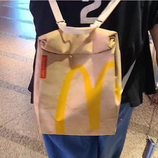 กระเป๋าเป้สะพายหลัง กระเป๋านักเรียน จุของได้เยอะ ลาย McDonalds สไตล์ใหม่ สําหรับนักเรียน 2023