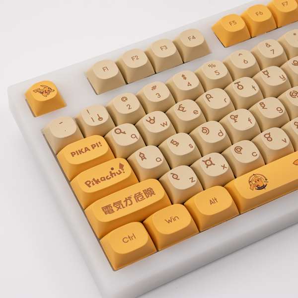 keycaps-คีย์แคป-ปุ่มกด-pikachu-pbt-การระเหิดความร้อนการแรเงาความสูง-ma-แป้นพิมพ์กล129คีย์ขนาดเล็กชุดเต็มรูปแบบบุคลิกภาพน่ารักชนิดบรรจุกล่อง