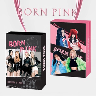 โปสการ์ด อัลบั้ม Black-Pink BORN Pink LISA ROSE JENNIE JISOO Kpop สีดํา สีชมพู จํานวน 55 ชิ้น ต่อกล่อง