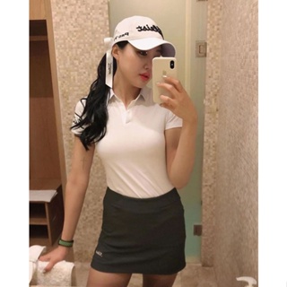 [Titleist] ใหม่ เสื้อโปโลแขนสั้น คอปก ยืดหยุ่นสูง สไตล์เกาหลี เหมาะกับฤดูร้อน เล่นกีฬากอล์ฟ สําหรับผู้หญิง