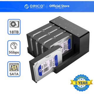 ORICO ตัวโคลนแบบออฟไลน์ SATA HDD 5 Bay ขนาด 2.5 นิ้ว 3.5 นิ้ว USB 3.0 สำหรับฮาร์ดไดรฟ์ สูงสุด 16TB (6558US3)
