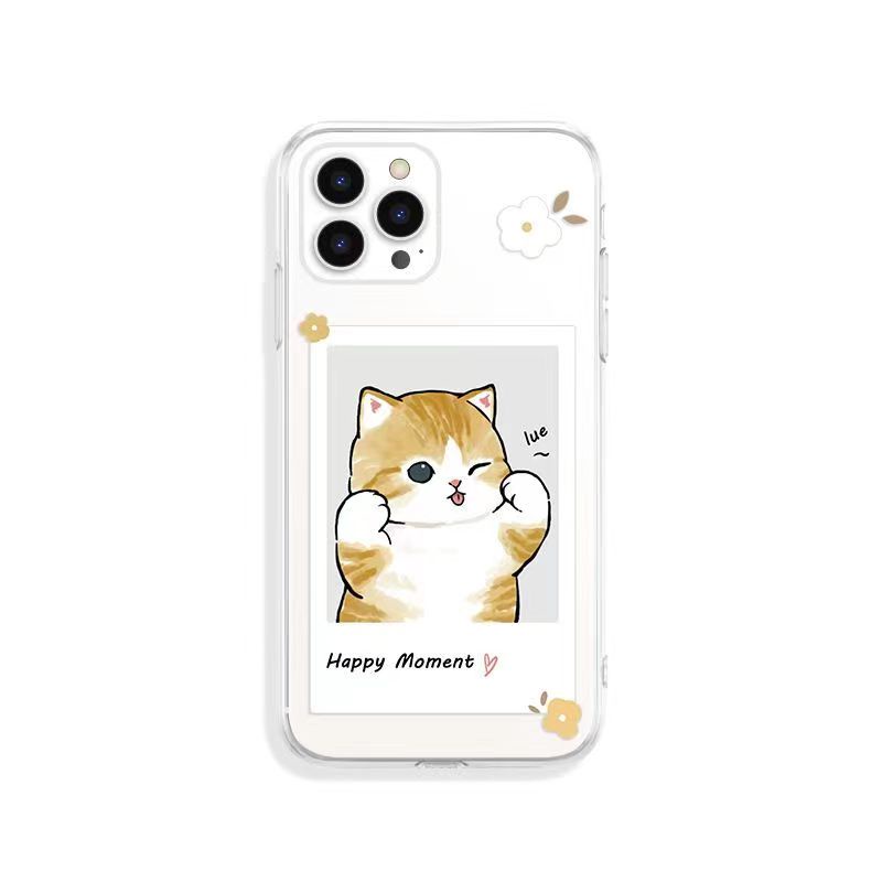 dmy-เคสโทรศัพท์มือถือแบบนิ่ม-ใส-กันกระแทก-ลายแมวน่ารัก-สําหรับ-iphone-12-pro-max-13-mini-14-11-7-plus-8-6s-6-plus-xs-max-xr-x