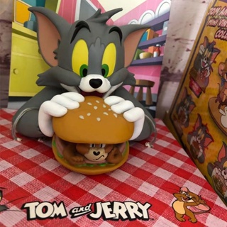 🔥 โปรโมชั่นใหญ่ 🔥SoapStudio Cat and Mouse Mini Hamburger Bust Lucky Cat Jerry Mouse ตกแต่งรถ Trendy Play Figure