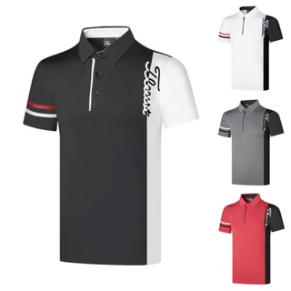 Titleist เสื้อโปโลแขนสั้น แบบแห้งเร็ว เหมาะกับฤดูร้อน สําหรับผู้ชาย ใส่เล่นกีฬากอล์ฟ