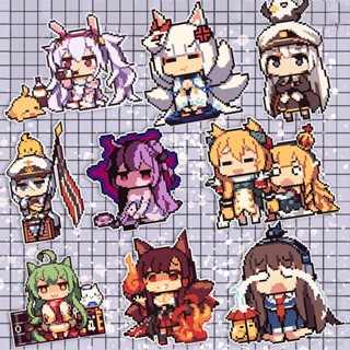 สติกเกอร์ ลายการ์ตูนครอบครัว Azur Lane สองมิติ สําหรับติดตกแต่งหน้าต่างรถยนต์ไฟฟ้า