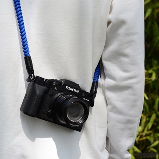 สายคล้องคอ หนังวัวแท้ สีฟ้าอ่อน สําหรับถ่ายภาพกล้อง Nikon Z Fuji Micro