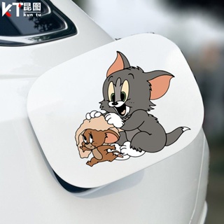 สติกเกอร์ ลายการ์ตูนแมว และหนู Tom Jerry สไตล์คลาสสิก สําหรับติดตกแต่งรถยนต์ รถจักรยานยนต์ไฟฟ้า