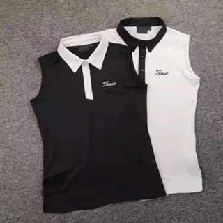 [Titleist] ใหม่ เสื้อกอล์ฟ แขนกุด ระบายอากาศ สไตล์เกาหลี แฟชั่นสําหรับผู้หญิง