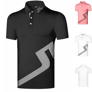 J.linderberg Golf สินค้าใหม่ เสื้อกีฬาแขนสั้น คอปก แบบแห้งเร็ว ระบายอากาศได้ดี เหมาะกับใส่กลางแจ้ง สําหรับผู้ชาย