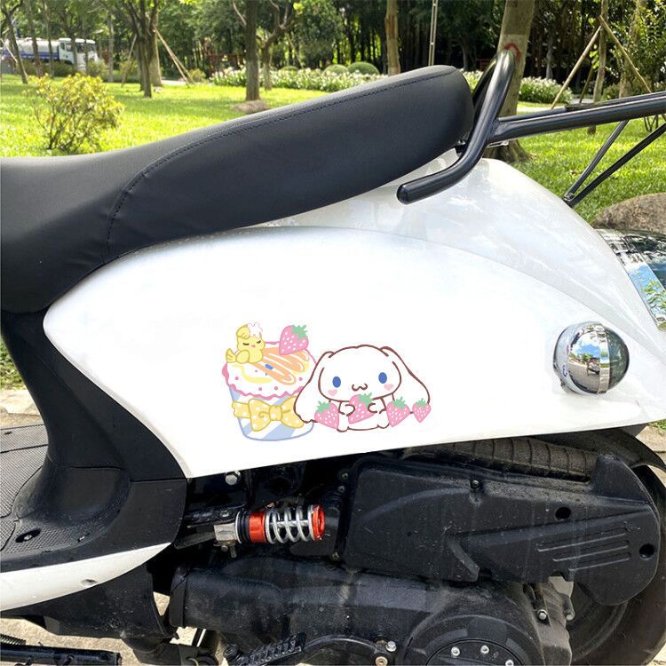 สติกเกอร์-ลายการ์ตูนสุนัข-sanrio-cinnamon-สุดเท่-สําหรับตกแต่งรถยนต์-รถจักรยานยนต์ไฟฟ้า