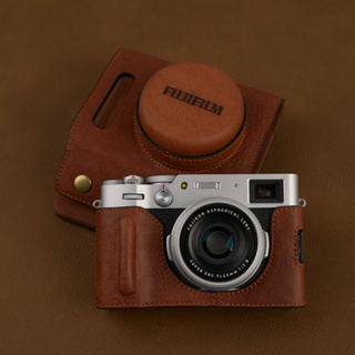 อายแชโดว์ เนื้อบางเบา|ของแท้ เคสกระเป๋าหนังวัวแท้ แฮนด์เมด สําหรับใส่กล้อง Fuji X100V