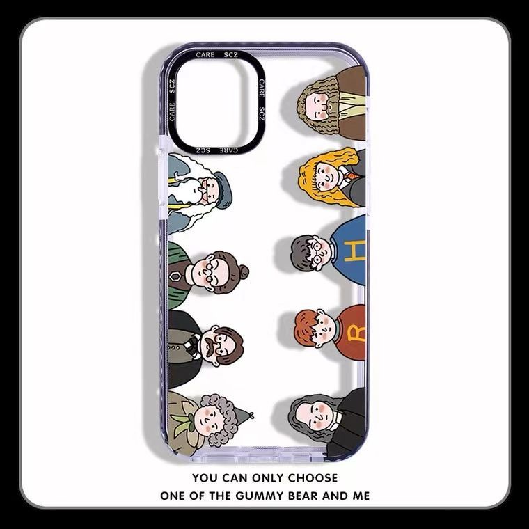 hogwarts-characters-phone-case-for-iphone11-13-transparent-12pro-xr-iphone-x-drop-resistant-xsmax-silicone-6s-soft-7-8plus