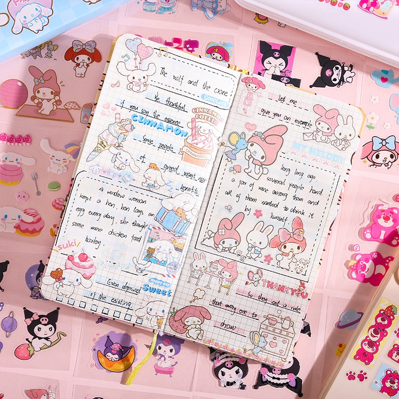 sanrio-สติกเกอร์-กันน้ํา-ลายซานริโอ้-สําหรับตกแต่งสมุดภาพ-100-แผ่น