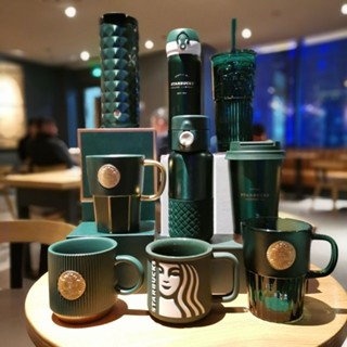 Starbucks ใหม่ แก้วน้ํา Starbucks ลายสก๊อต สีเขียวเข้ม 2021