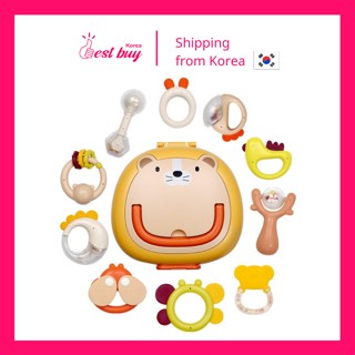 Happy Play Happy Lion Rattle ชุดของเล่นเขย่าแล้วมีเสียง 10 ชิ้น