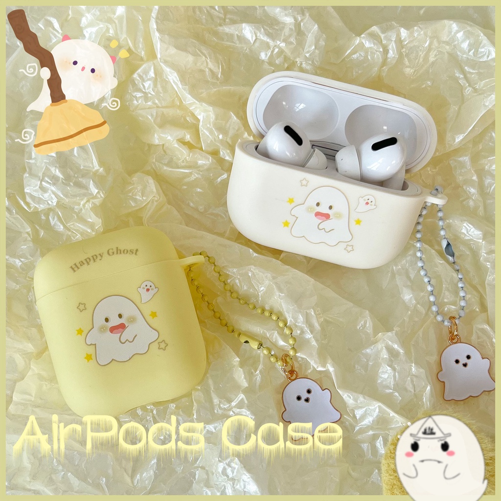 เคสป้องกันหูฟังผีน่ารักสำหรับ-airpodspro2gen-เคสป้องกันหูฟังลายการ์ตูนผี-เคสป้องกันหูฟังใหม่สำหรับ-airpods3-เคส-airpodspro-ที่เข้ากันได้-เคส-airpods2gen